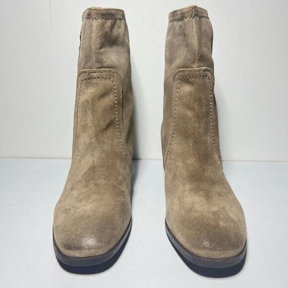 Nine West Zip Boots NW Seastars Boho Taupe Gray Leather New in Box Size 9.5 - Picture 7 of 14
